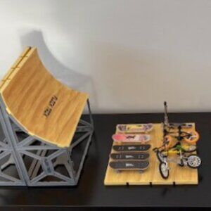 Flick Trix Skateboard and Bike Ramp Set -Skateboards, Bikes, Ramps, Scooter